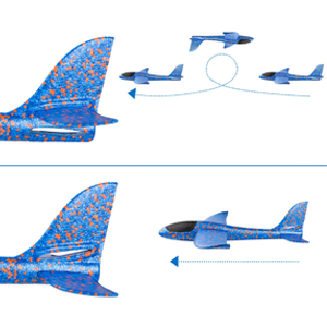 2 Pack Foam Glider Airplanes – 17.5" EPP Throwing Planes with 2 Flight Modes for Kids Outdoor Play