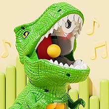 Dinosaur Shooting Game for Kids – Moving Target Toy with 2 Air Pump Launchers (Ages 3–8)