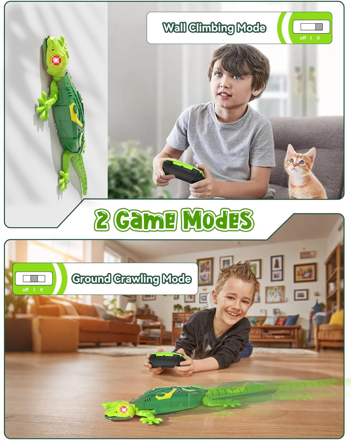 RC Wall Climbing Lizard Toy – Remote Control Gecko Crawls on Floor, Walls & Ceiling (Ages 3–10+)
