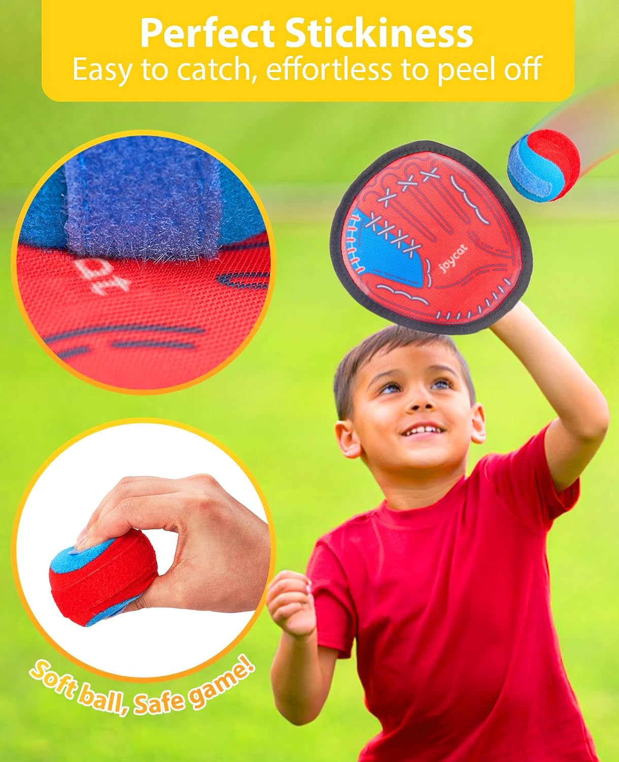 Kids Toss & Catch Game – Toddler Catch Glove Set for Outdoor Play (Ages 3–12)