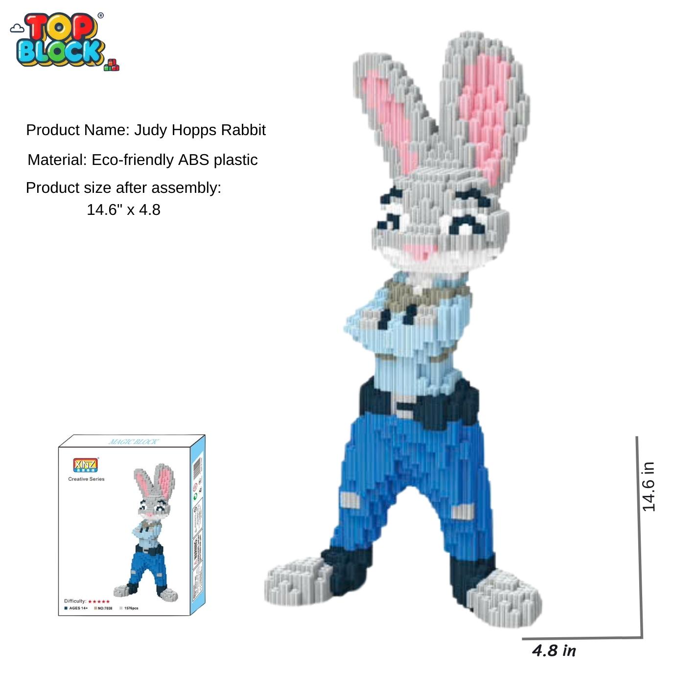 TOPBLOCK Nick Wilde Fox 3D Building Block Set (2460 pcs) – Fun & Creative Red Fox Model for Stress Relief, Decor & Perfect Kids Gift