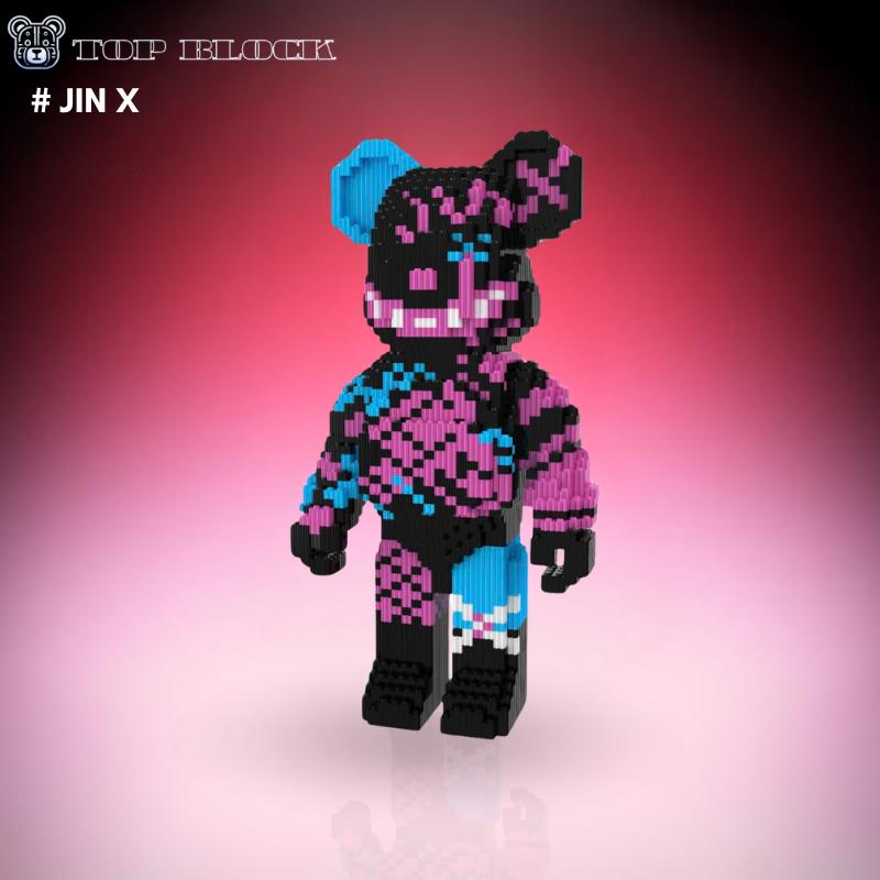 JinX Bear, Bear Building Blocks TopBlock, Birthday Gift, Educational, Boys, Girls, Trendy Decoration, Fun Gift, Women's Day