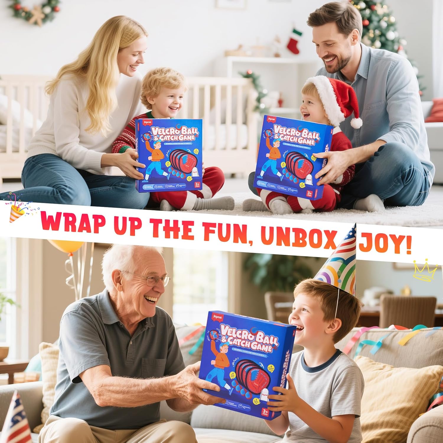 Kids Toss & Catch Game – Toddler Catch Glove Set for Outdoor Play (Ages 3–12)