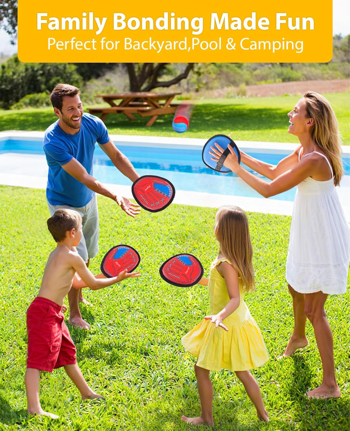 Kids Toss & Catch Game – Toddler Catch Glove Set for Outdoor Play (Ages 3–12)