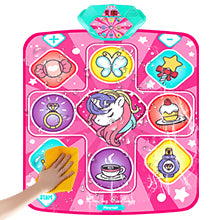 Kids Unicorn Dance Mat – LED Dance Pad with Music, Volume Control & 5 Modes (Ages 3–12)
