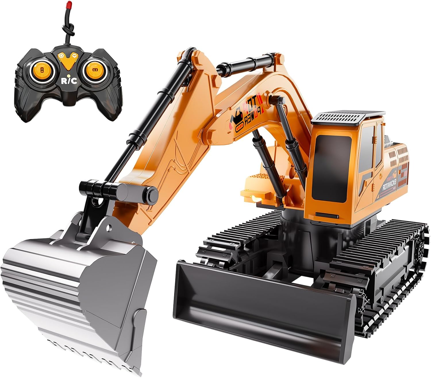 Remote Control Excavator – 27MHz RC Construction Truck with Metal Shovel & Light
